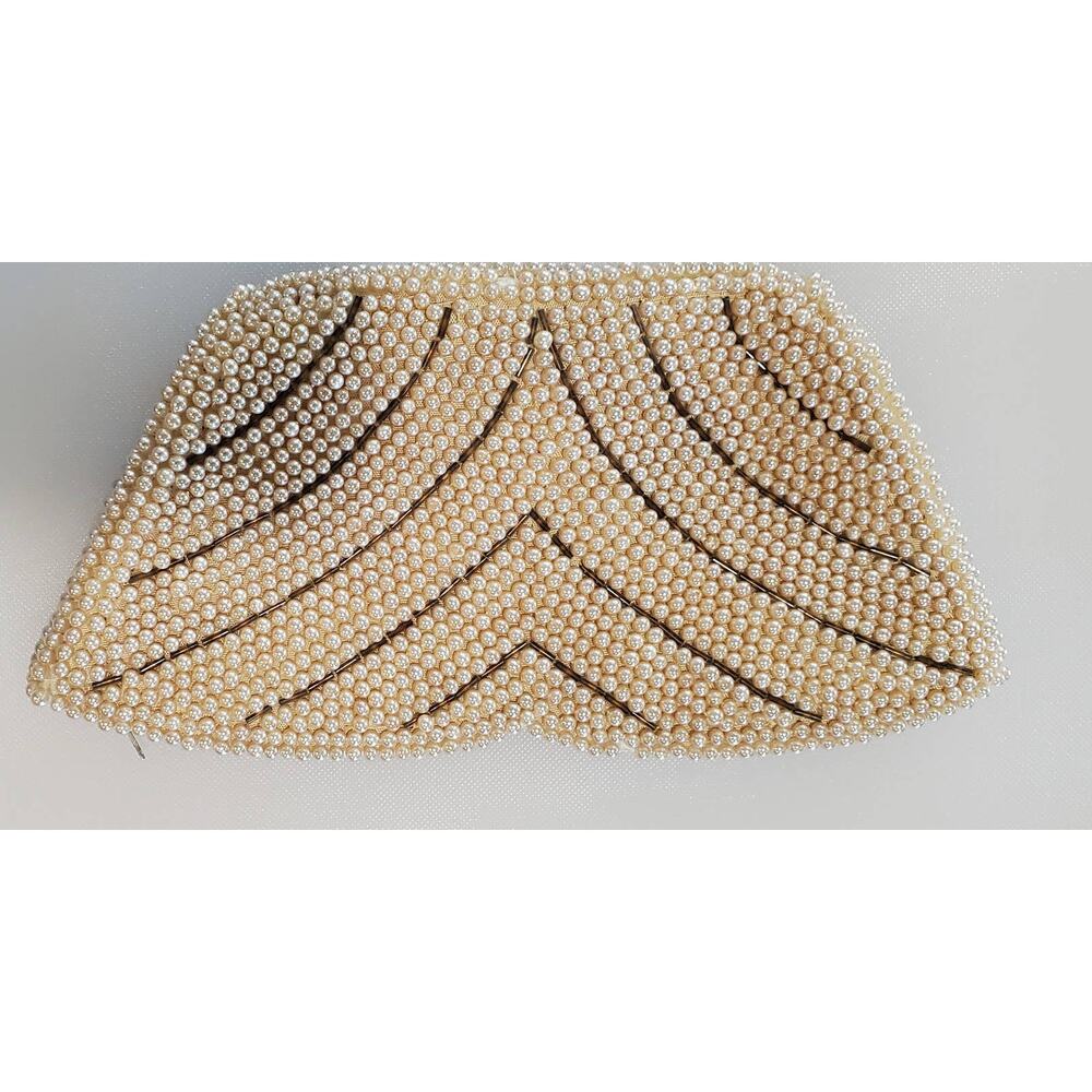 La Regale Japan1960s Purse Pearl Beaded Clutch Evening Bag